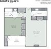 1 bedroom floor plan